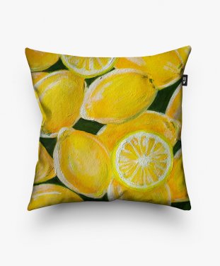 Подушка квадратна Лимони