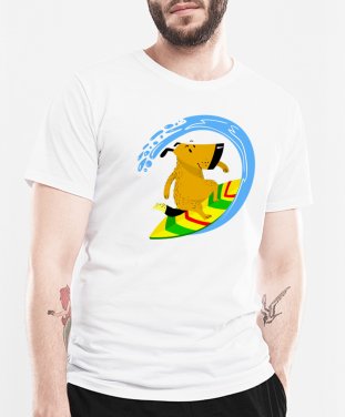 Чоловіча футболка Пёс  сёрфер