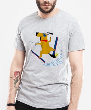 Чоловіча футболка Пёс на водных лыжах