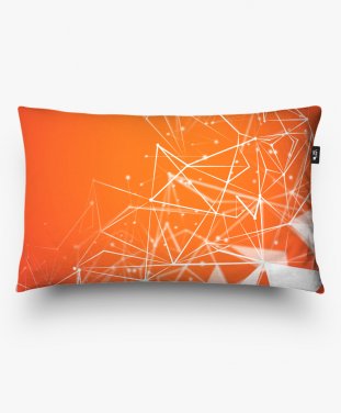 Подушка прямокутна Оранжевый узор