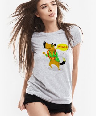 Жіноча футболка Пёс на Гавайях