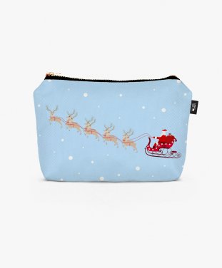 Косметичка Santa in a sleigh with deer