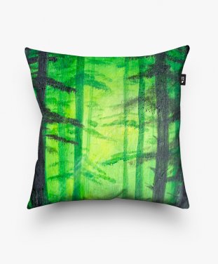 Подушка квадратна Зеленый лес