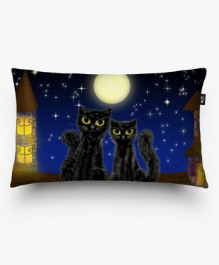 Подушка прямокутна Лунные котики