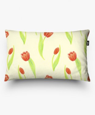 Подушка прямокутна tulips pattern
