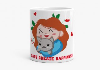 Чашка Дівчина з котом