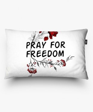 Подушка прямокутна Pray for freedom
