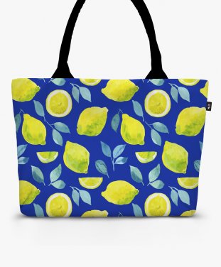 Шопер Lemon watercolour pattern