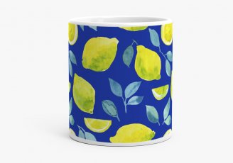 Чашка Lemon watercolour pattern