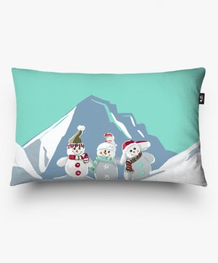 Подушка прямокутна Snowmen