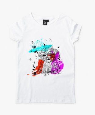 Жіноча футболка Grunge Doodle Dog