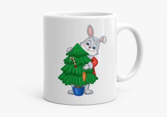 Чашка Кролик з ялинкою