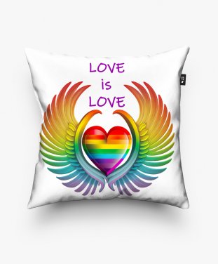 Подушка квадратна LGBT Love is Love