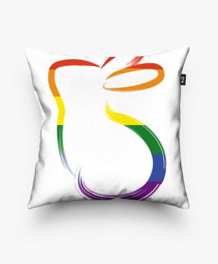 Подушка квадратна  Rainbow rabbit