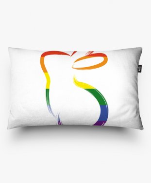 Подушка прямокутна  Rainbow rabbit