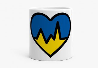 Чашка Синьо-жовте серце