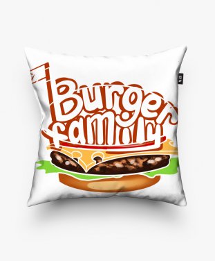 Подушка квадратна Burger family