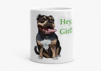 Чашка Hey, girl! Bulldog is my friend