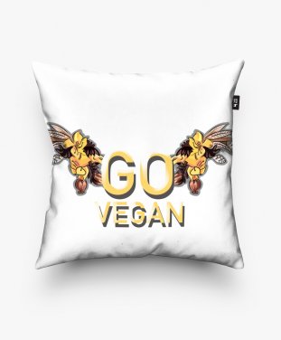 Подушка квадратна Go vegan