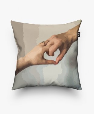 Подушка квадратна Кохання – це тримати міцно один одного за руки