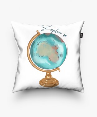 Подушка квадратна Глобус Світу