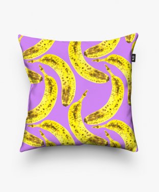 Подушка квадратна Жовті банани патерн
