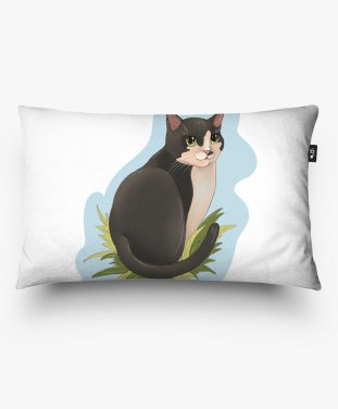 Подушка прямокутна Весняний котик в траві