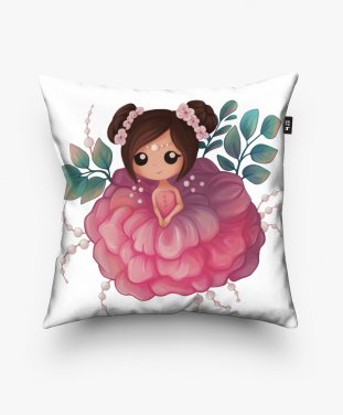 Подушка квадратна Маленька квіткова принцеса