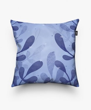 Подушка квадратна Блакитні рослини