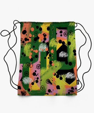 Рюкзак Різнобарвні мазки, штрихи та бризки фарби