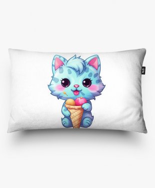 Подушка прямокутна Котик та морозиво