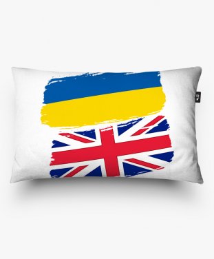 Подушка прямокутна Україна та Британія