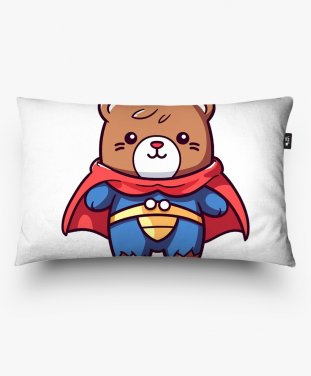 Подушка прямокутна Супер-ведмедик