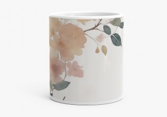 Чашка Гілка з квітами