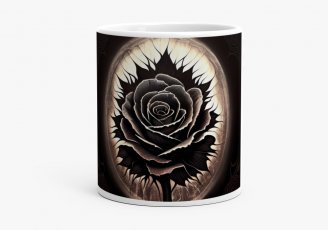 Чашка Готична чорна роза
