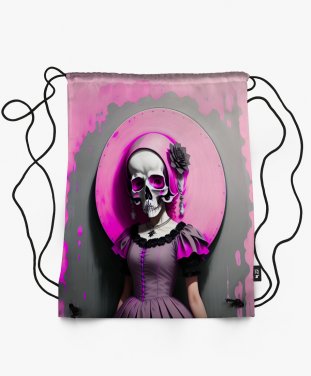 Рюкзак Дівчина - скелет у рожевому