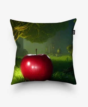 Подушка квадратна Червоне яблуко у саду