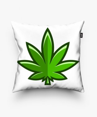 Подушка квадратна Marijuana vector cannabis leaf weed icon logo symbol sign illustration