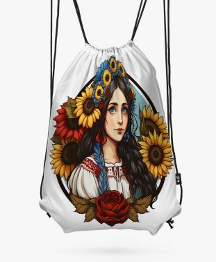 Рюкзак Українська дівчина із соняшниками