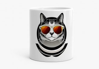 Чашка Крутий кіт в окулярах