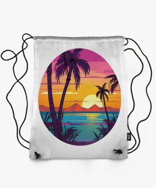 Рюкзак Пальмовий пляж - Яскравий світанок