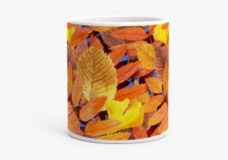 Чашка leaves Rowan autumn ginkgo watercolors pattern