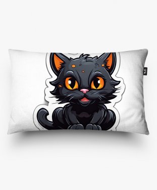 Подушка прямокутна Черная кошка