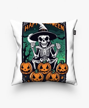 Подушка квадратна Скелет на Хэллоуин
