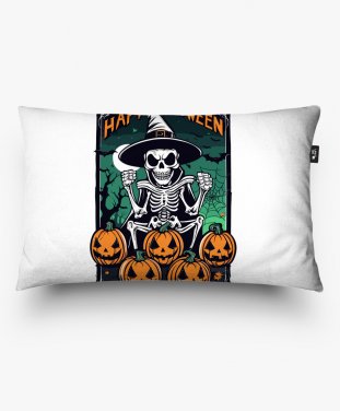 Подушка прямокутна Скелет на Хэллоуин