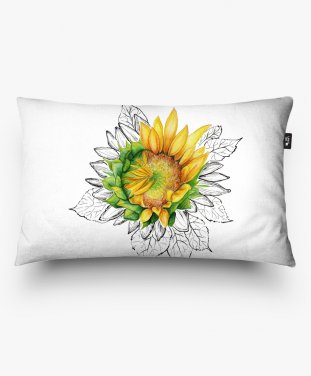 Подушка прямокутна Соняшник квітка