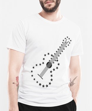 Чоловіча футболка Зоряна акустична гітара