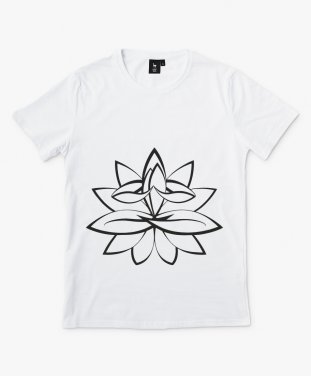 Чоловіча футболка he Lotus holding a lotus (Yoga Meditation & Zen Contemplation)