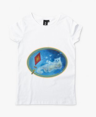 Жіноча футболка Котохмаринка з повітряним змієм