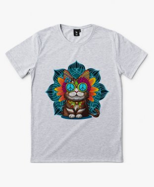 Чоловіча футболка Кошка Бохо с Символом Мира